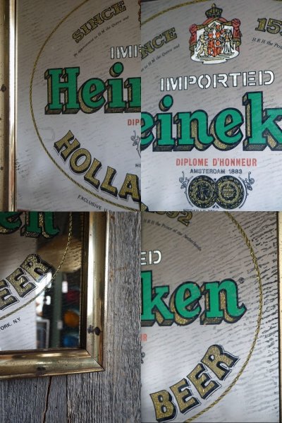 画像2: ビンテージ　Heineken　パブミラー