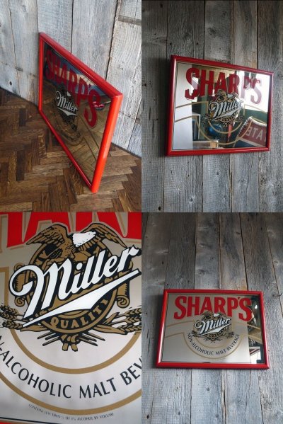 画像1: ビンテージ　Miller　SHARP’S　パブミラ―
