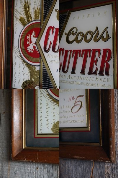 画像1: ビンテージ　Coors　CUTTER　パブミラー　