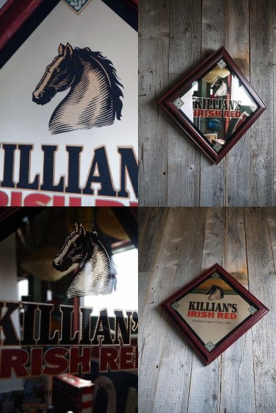 画像1: ビンテージ　KILLIAN'S　IRISH　RED　パブミラー　