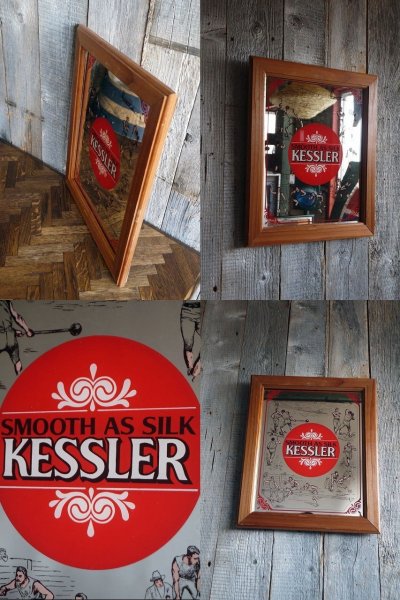 画像1: ビンテージ　SMOOTH AS 　SILK 　KESSLER 　パブミラー