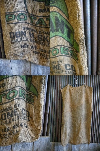 画像2: ビンテージ　U.S.　NO２　GREEN　PENNANT　POTETO　BAG