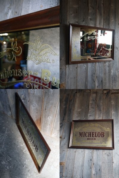 画像2: ビンテージ　MICHELOB　パブミラー　