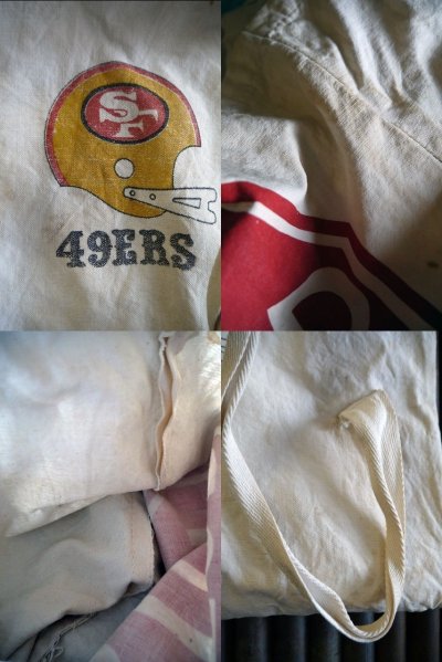 画像3: ビンテージ　STOP×４９ers　キャンバスバッグ