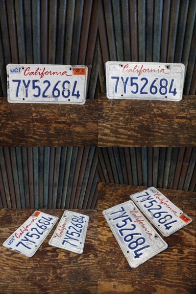 画像1: USA　CALIFORNIA　ナンバープレートセット　A