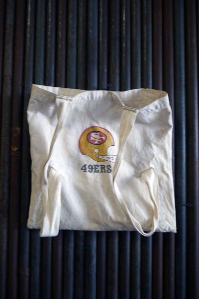 画像1: ビンテージ　STOP×４９ers　キャンバスバッグ