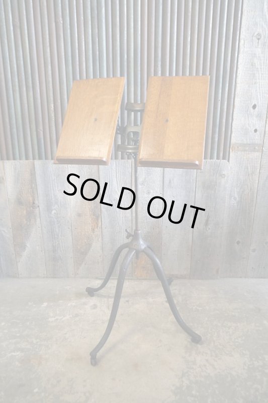 画像1: アンティーク　メタル×ウッド　聖書台　B (1)