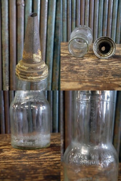 画像2: ビンテージ 　SHIELDS　HARPER　MOTOR　OIL　ガラス瓶 　B
