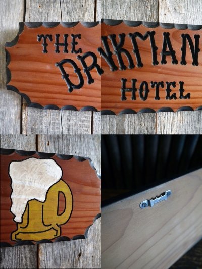 画像2: ビンテージ　THE　DRUNKMAN　HOTEL　サイン