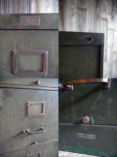 画像1: ビンテージ　All₋Steel　メタルファイルキャビネット　