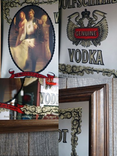 画像1: ビンテージ　WOLFSCHMIDT　VODKA　パブミラー　