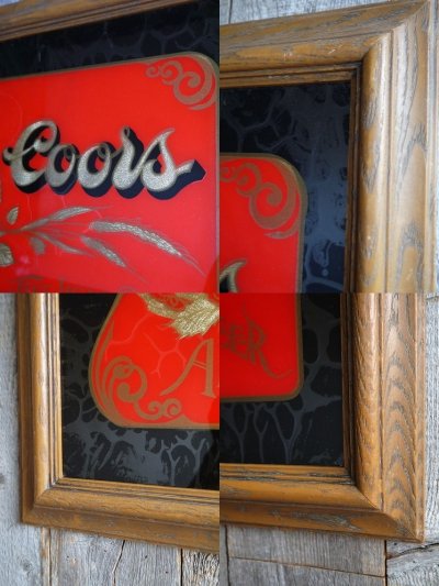 画像1: ビンテージ　Coors　BEER　パブミラー　