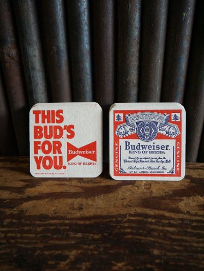 画像1: ビンテージ　D.STOCK　BUDWEISER　コースターセット