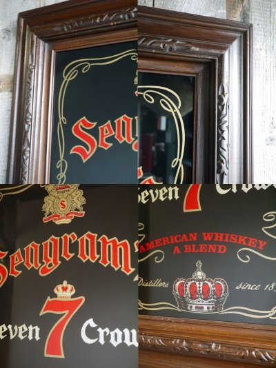 画像2: ビンテージ　Seagram's　7　パブミラー　