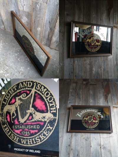 画像1: ビンテージ Tullamore dew パブミラー B