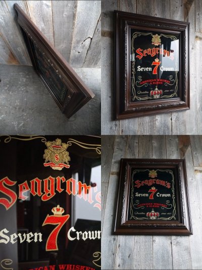 画像1: ビンテージ　Seagram's　7　パブミラー　