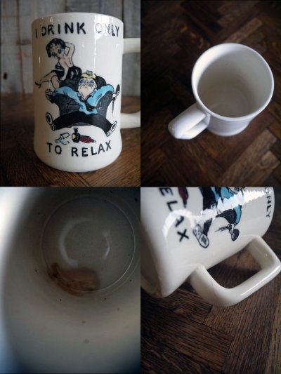 画像2: ビンテージ　I DRINK ONLY TO RELAX　マグカップ　(観賞用)　　