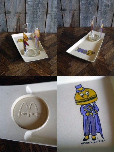 画像2: ビンテージ　マクドナルド　MAYOR　McCHEESE　 グラス＆トレイセット