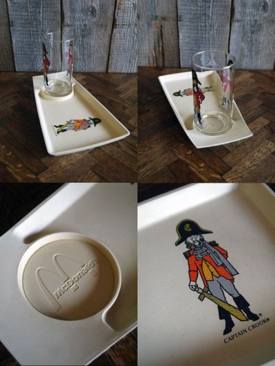 画像2: ビンテージ　マクドナルド　CAPTAIN　CROOK　 グラス＆トレイセット