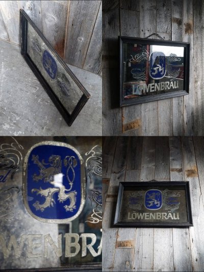 画像2: ビンテージ　LOWENBRAU　パブミラー