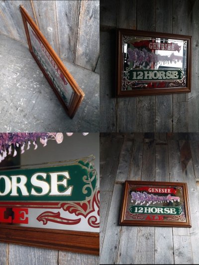 画像2: ビンテージ　GENESEE 12 HORSE 　パブミラー