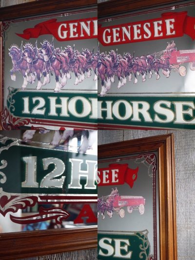 画像1: ビンテージ　GENESEE 12 HORSE 　パブミラー
