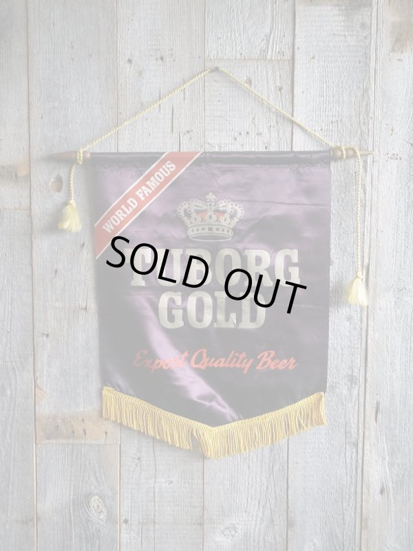 画像1: ビンテージ　TUBORGE　GOLD　バナー (1)