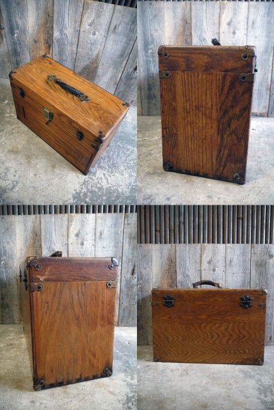 画像1: アンティーク　WOOD　TOOL　BOX