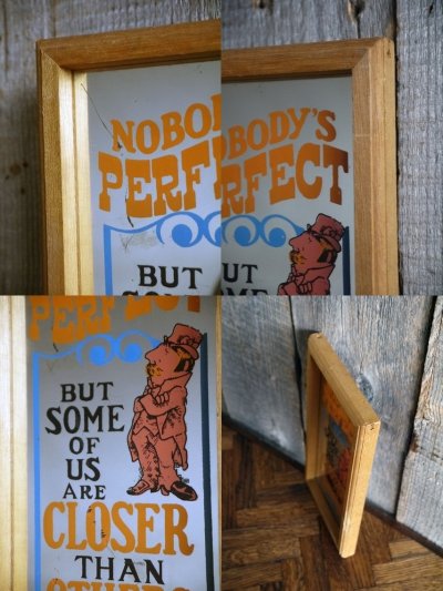 画像2: ビンテージ NOBODY'S PERFECT ミニミラー