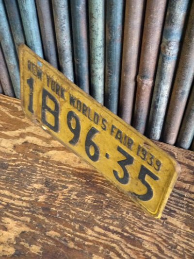 画像1: ビンテージ NEW YORK WORLD’S FAIR 1939 ナンバープレート