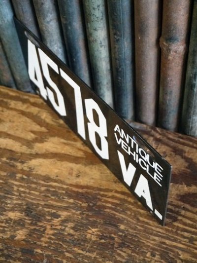 画像1: ビンテージ 4578 VA. ANTIQUE VEHICLE ナンバープレート