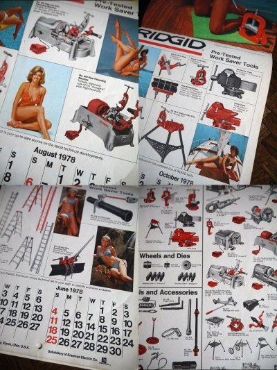 画像3: ビンテージ RIDGID カレンダー 1976