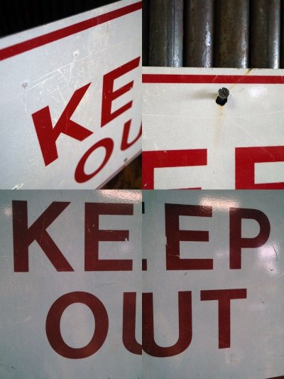 画像2: ビンテージ KEEP OUT サイン