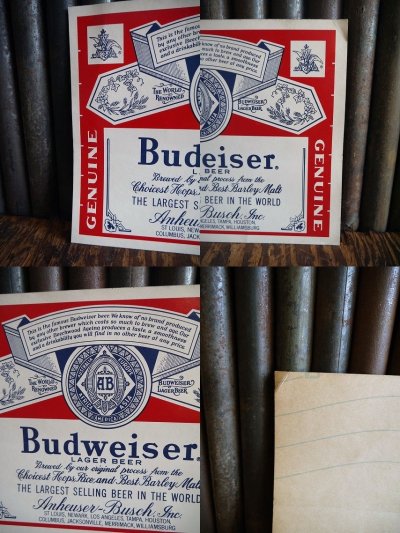 画像1: ビンテージ　BUDWEISER　大判ステッカー　