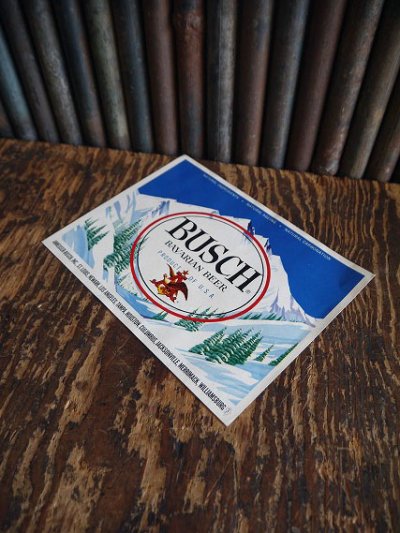 画像2: ビンテージ　BUSCH　大判ステッカー　