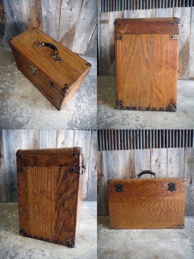 画像1: アンティーク　WOOD　TOOL　BOX
