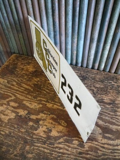 画像2: ビンテージ California Camper Club メタルサイン F