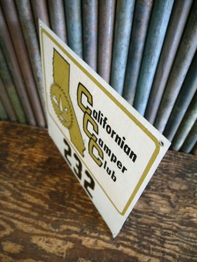 画像2: ビンテージ California Camper Club メタルサイン E