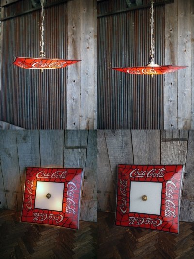 画像1: ビンテージ　Coca-Cola　吊り下げランプ
