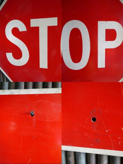 画像1: ビンテージ　STOP　１９６９　大型ロードサイン　