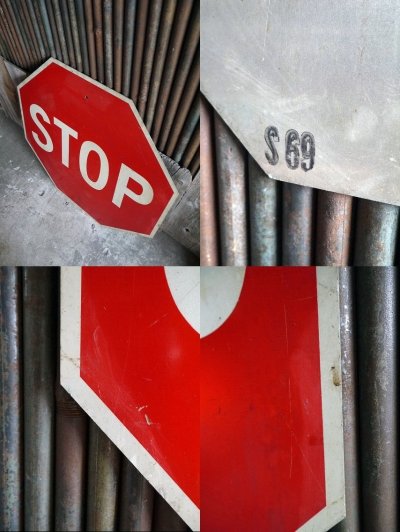 画像2: ビンテージ　STOP　１９６９　大型ロードサイン　