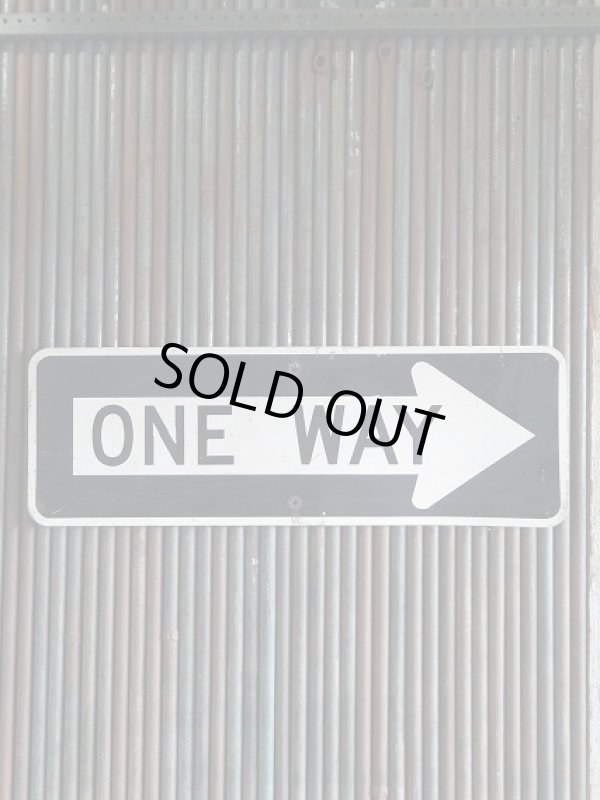 画像1: ビンテージ　ONE　WAY　ロードサイン　 (1)