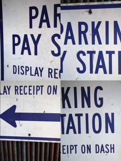 画像1: ビンテージ PARKING PAY STATION ロードサイン