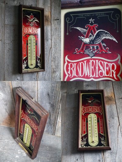 画像1: ビンテージ Budweiser パブミラー