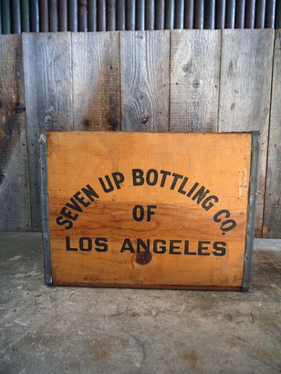 画像1: ビンテージ　７up　ウッドボックス　B