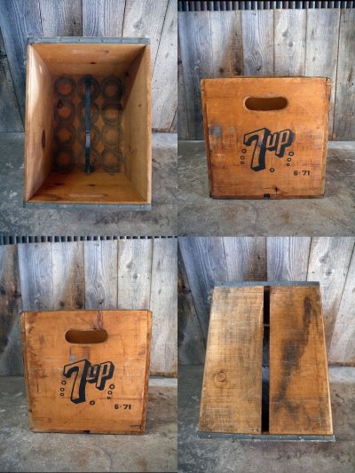 画像3: ビンテージ 7up ウッドボックス A