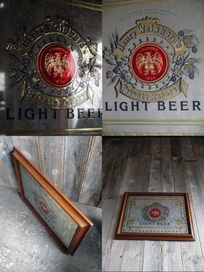 画像1: ビンテージ Henry Weinhard's LIGHT BEER パブミラ―