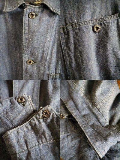 画像1: ビンテージ US デニムカバーオール