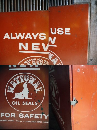 画像2: ビンテージ SAFETY NATIONAL OIL SEALS キャビネット