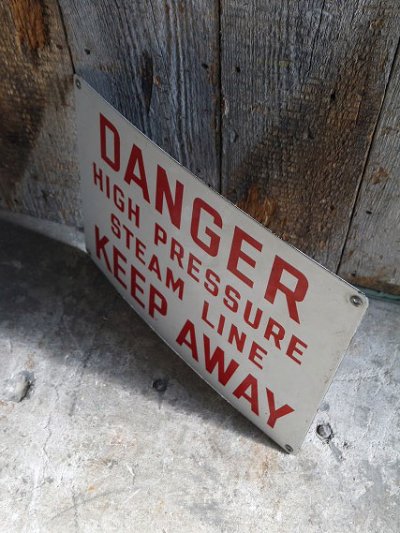 画像1: ビンテージ DANGER KEEP AWAY ホーローサイン